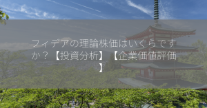 フィデアの理論株価はいくらですか？【投資分析】【企業価値評価】